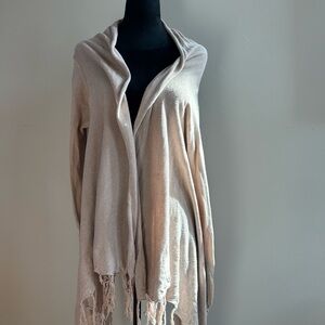 fab'rik Cream Women's Poncho Sweater